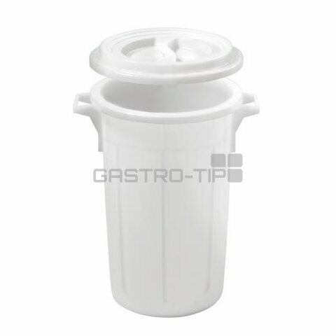 Koš na odpad s víkem 60 litrů - bílá