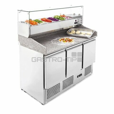 Pizza chladící stůl MPS-1365 s chl.vitrínou