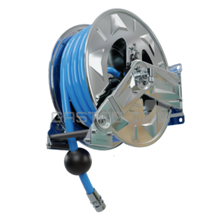 Buben samonavíjecí s hadicí 20m 1/2". modrá (max.160 bar / +135°C)