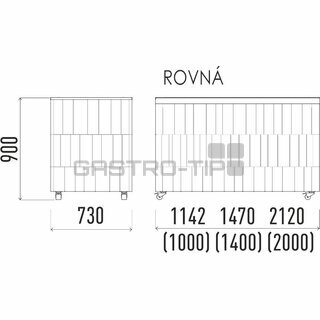 Neutrální pracovní modul rovný 2000 NE