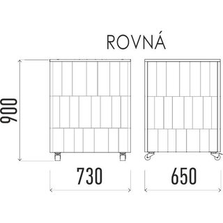 Neutrální pracovní modul rovný 650 NE