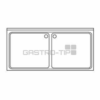 Dřez 1000x600 2x (400x400x250)